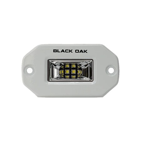 Black Oak Led Black Oak 2in Marine Flush Mount Spreader Light - White Housing - Pro Series 3.0 2FSL-SRPOD10CR
